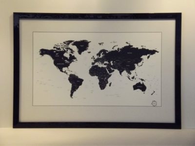 LARGE CONTEMPORARY WORLD MAP