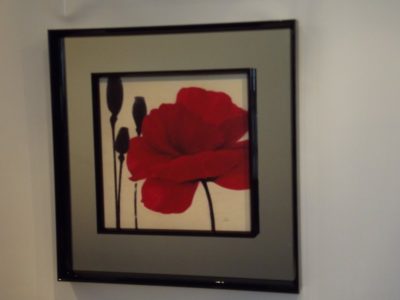 POPPY & MIRROR, GICLEE PRINT & GLASS