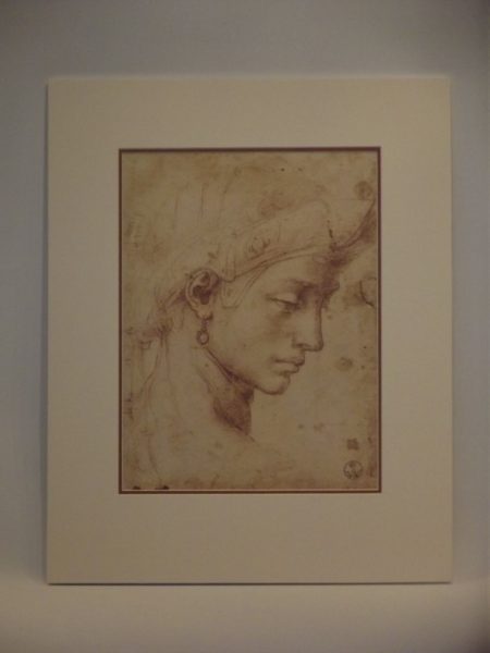 MICHELANGELO, PORTRAIT OF A LADY, TESTA FEMMINILE di PROFILIO